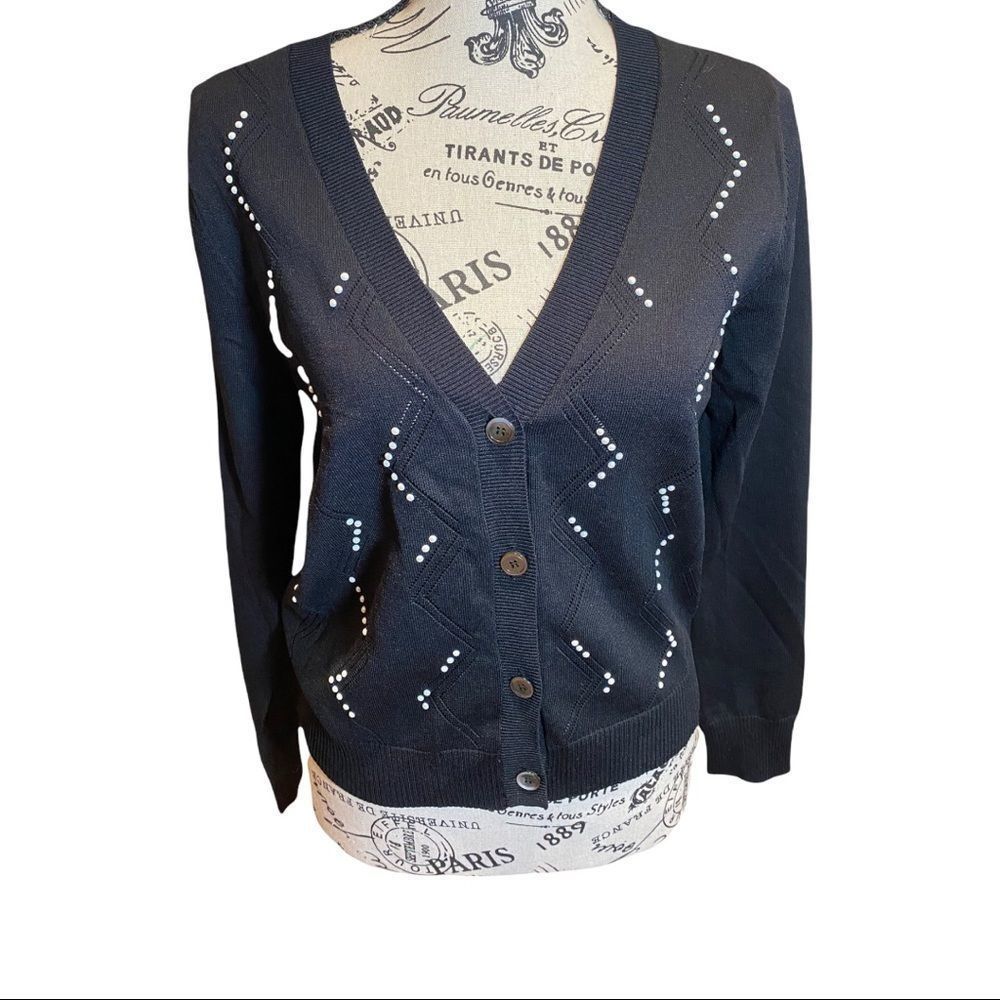 Current Air - Black and Pearl Cardigan Size M